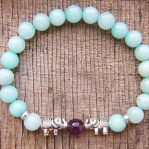NWT-Aquamarine Crystal Meditation Energy Bracelet